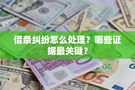 北京借条纠纷怎么处理？哪些证据最关键？