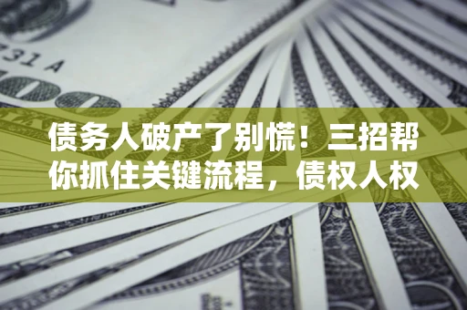 北京债务人破产了别慌！三招帮你抓住关键流程，债权人权益不再缩水