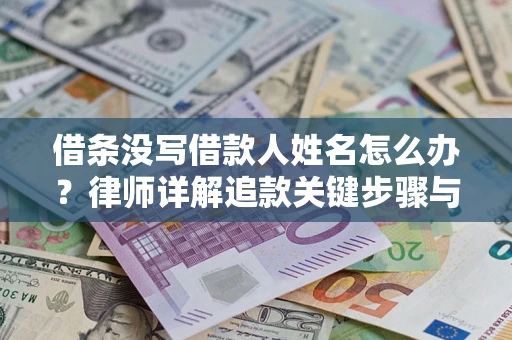 北京借条没写借款人姓名怎么办？律师详解追款关键步骤与证据链构建