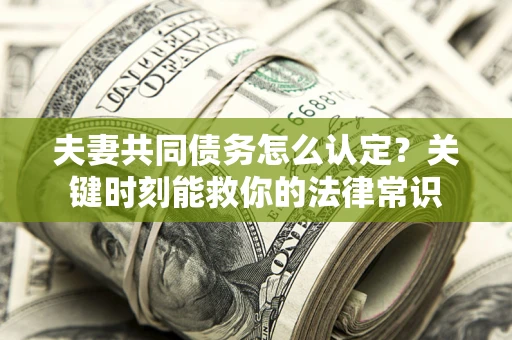 北京夫妻共同债务怎么认定？关键时刻能救你的法律常识