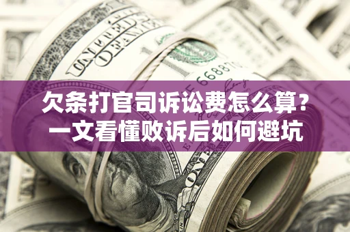 北京欠条打官司诉讼费怎么算？一文看懂败诉后如何避坑