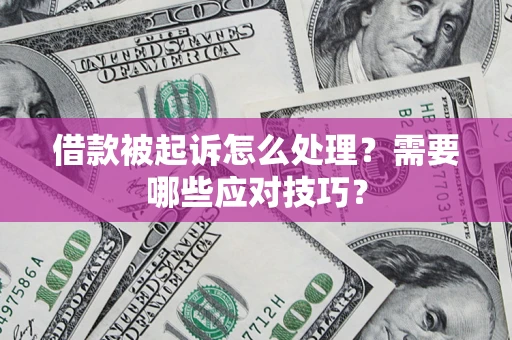 北京借款被起诉怎么处理？需要哪些应对技巧？